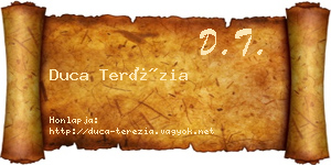 Duca Terézia névjegykártya