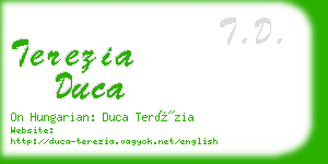 terezia duca business card